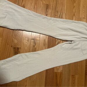 Cream Wide-Leg Pants